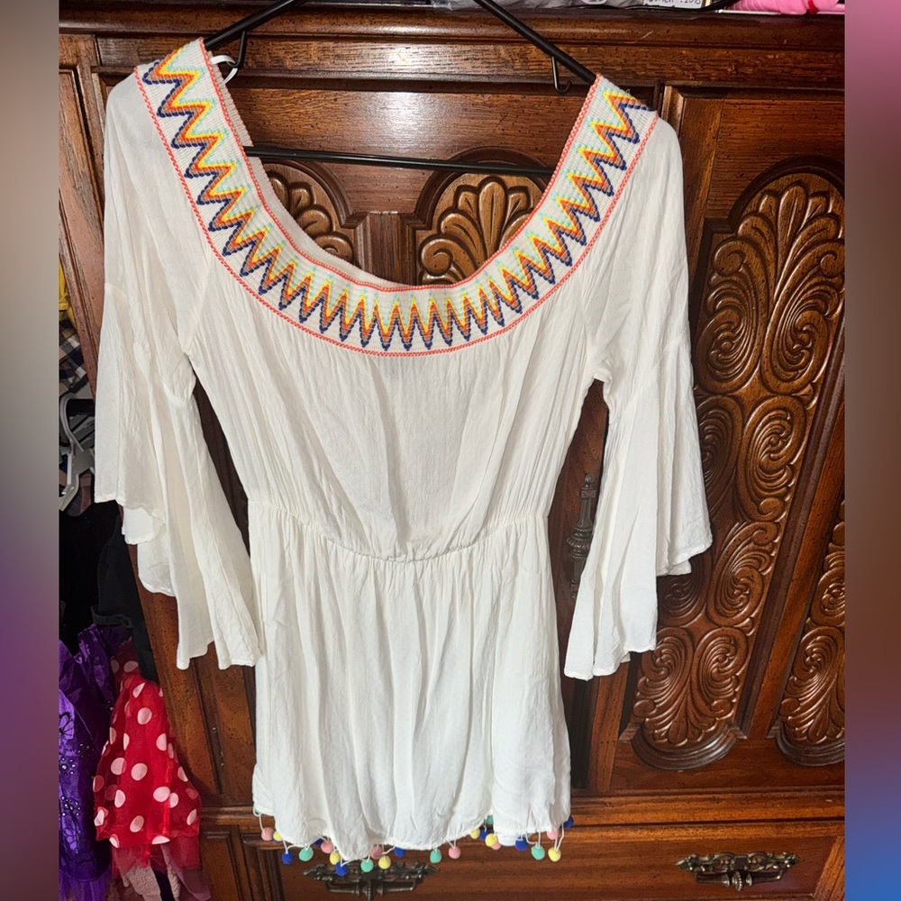Embroidered White Women's dress